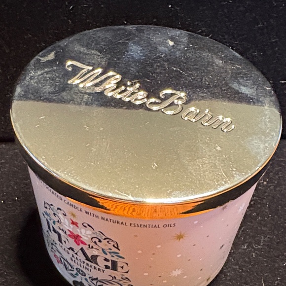 Bath & Body Works Peace Iced Raspberry Bellini Candle - White and Silver - Picture 3 of 3